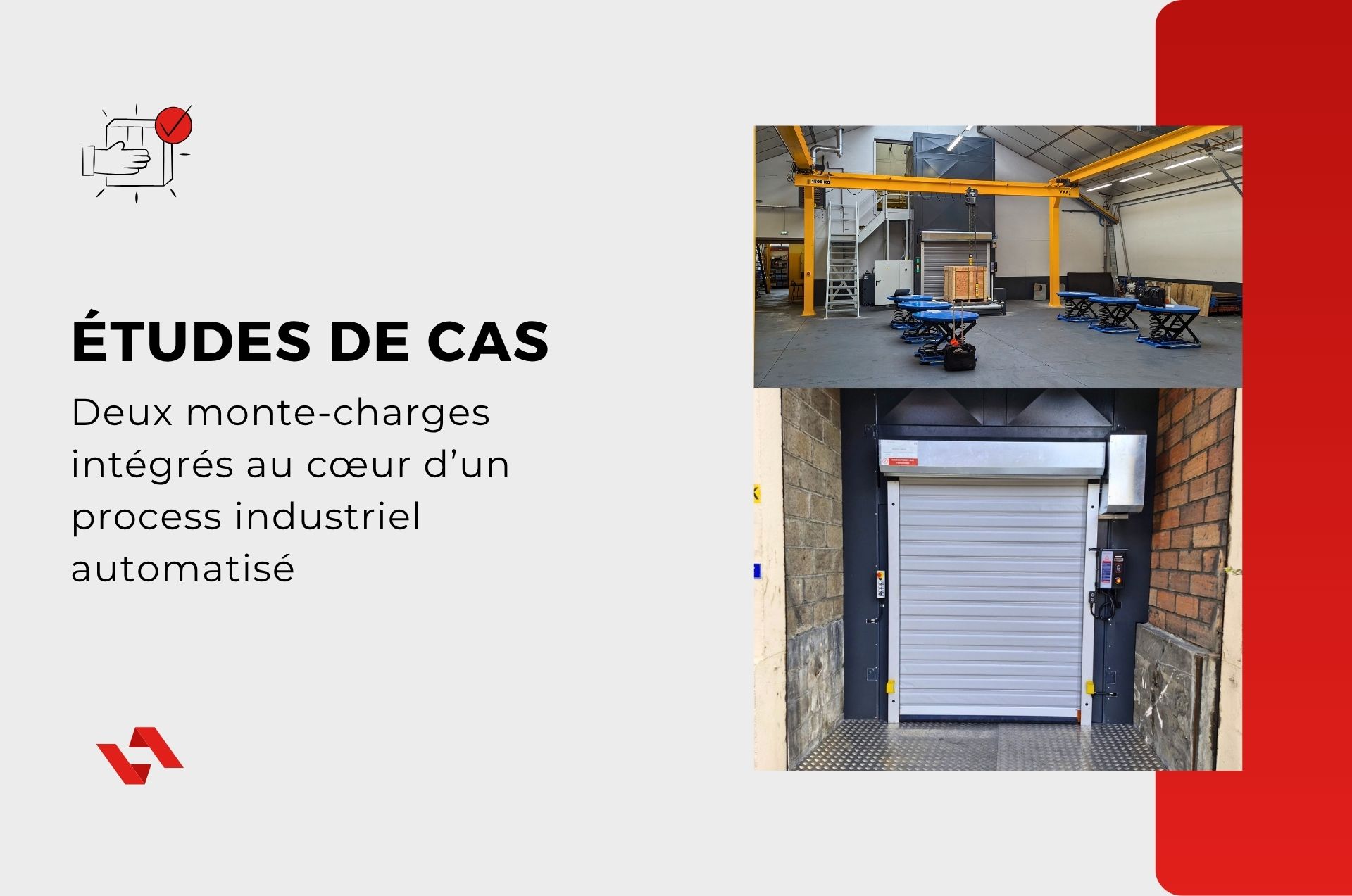 Monte-charges intégrés au cœur d’un process industriel automatisé